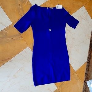 Women blue bodycon dress size L
